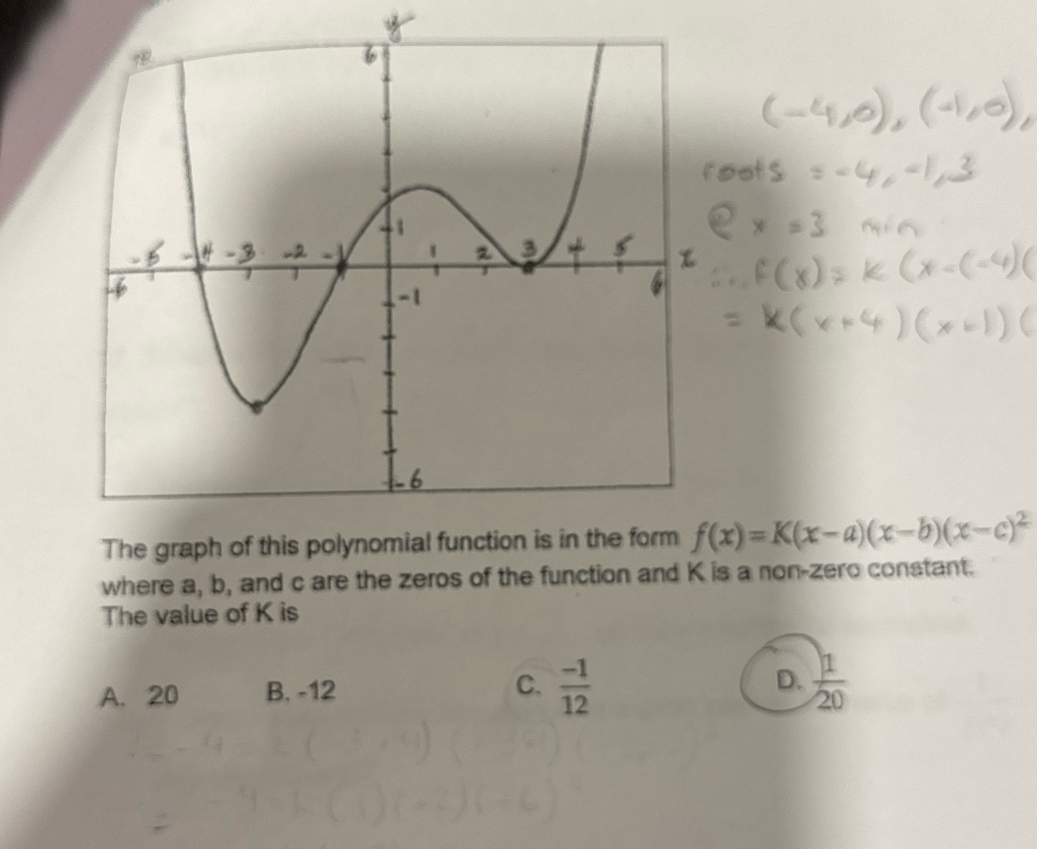 (-4,0), ( +120 ) roots =-40-1,3 -6 -14-3 - 2. ex