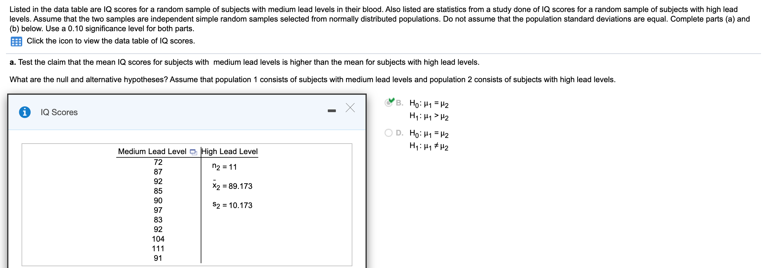 in regards to confidence interval. The test statistic is . (Round to