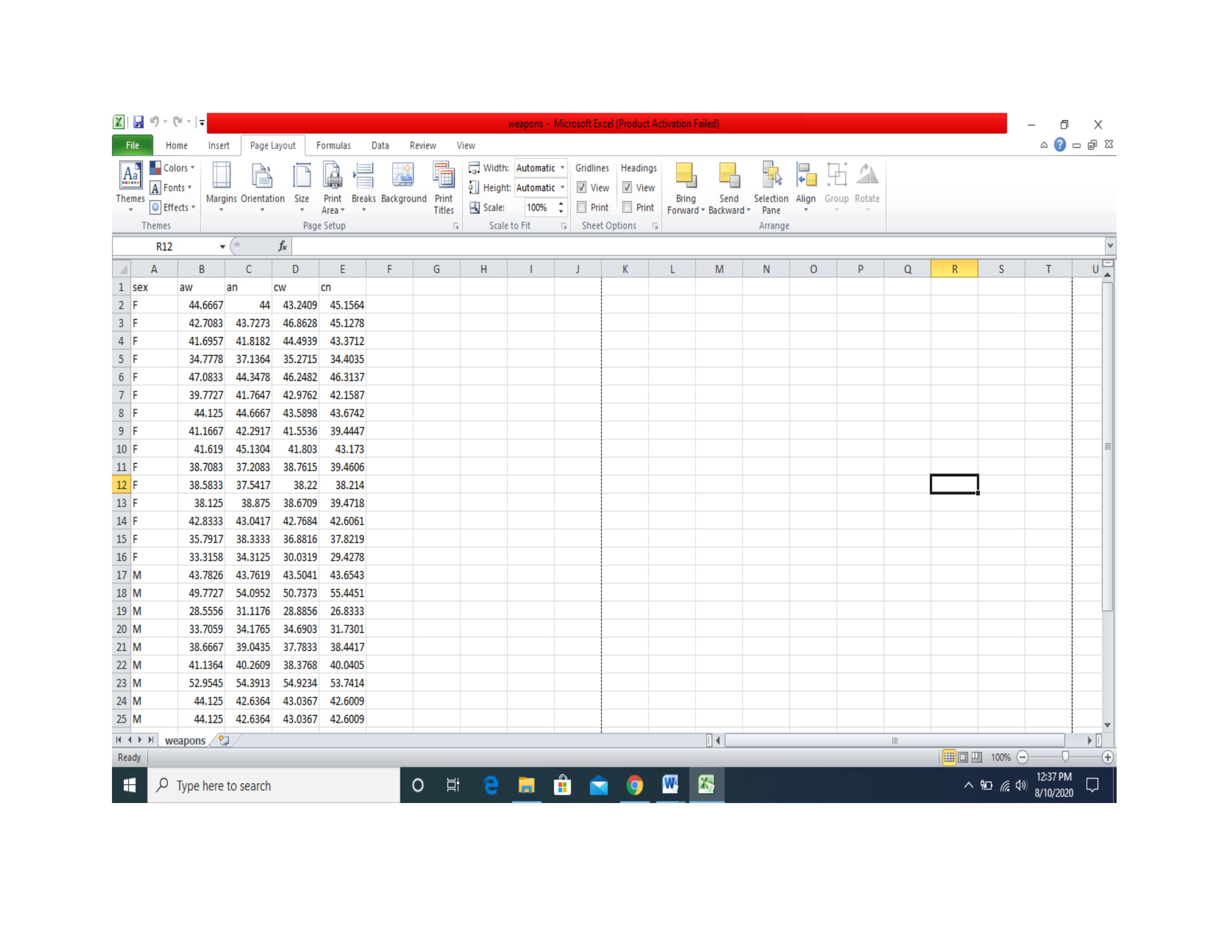 Assignment Unit 8 Weapons and Aggression In this assignment we analyze data