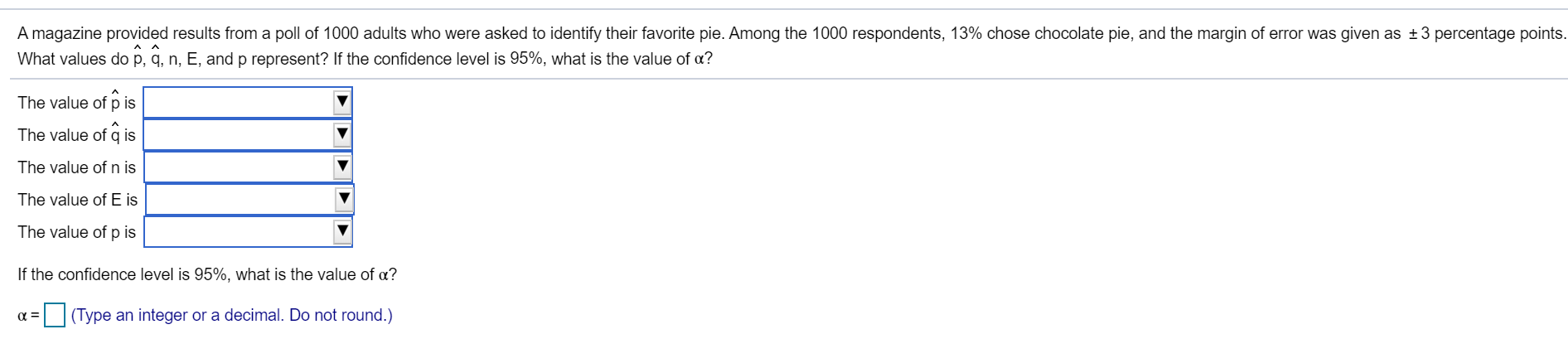 and p represent? If the c value of p is value of