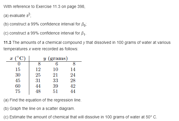 help me!!!! 1With reference to Exercise 11.3 on page 398, {a} evaluate
