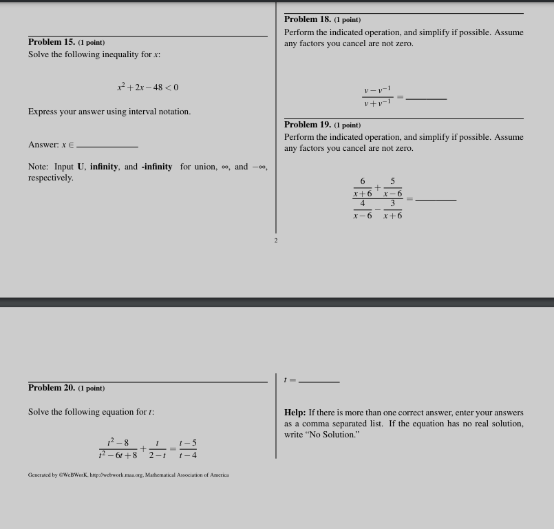 of / (x) You must get all of the answers correct to