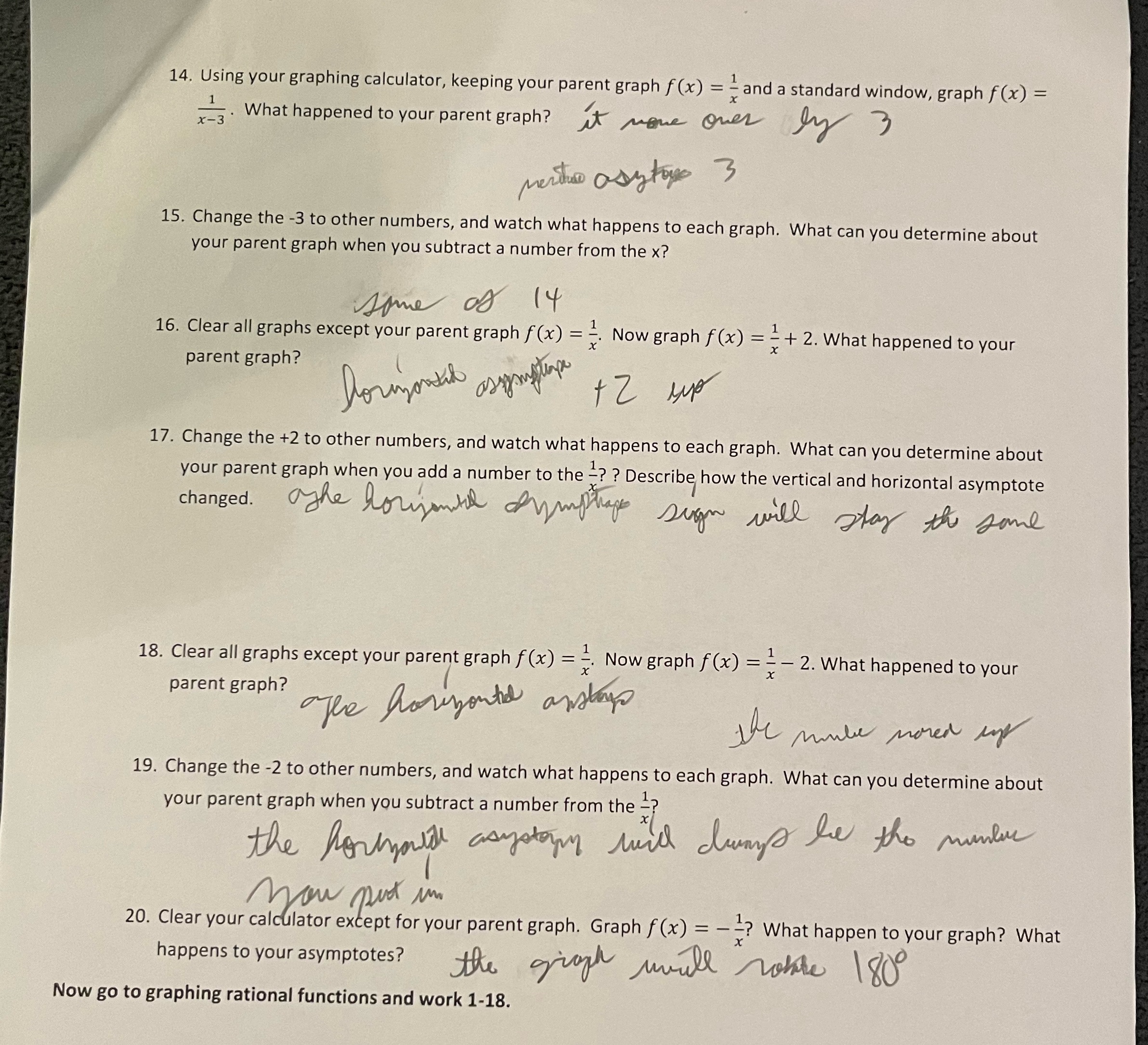 Desmos. ? Il. Inverse Square 21. Using a graphing calculator, graph f