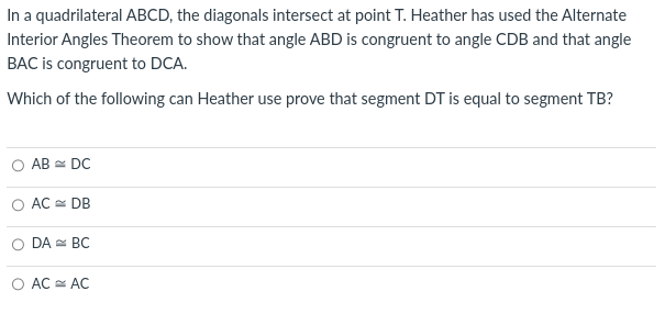 measure of AB is 8 units, what is the measure of segment
