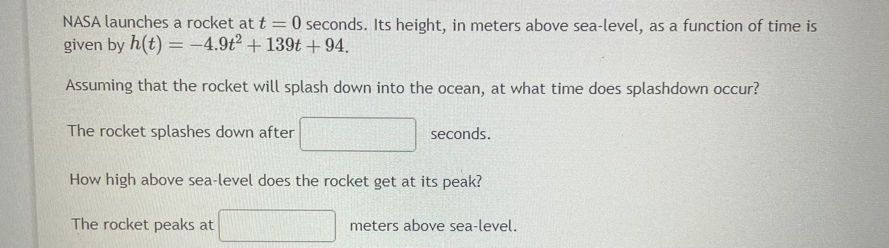 find the appropriate values of NV, M, and D. Do not worry