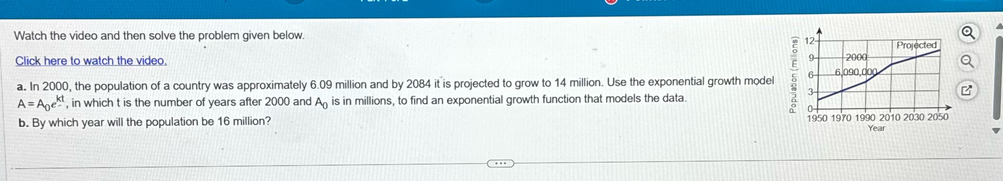  Watch the video and then solve the problem given below. Click