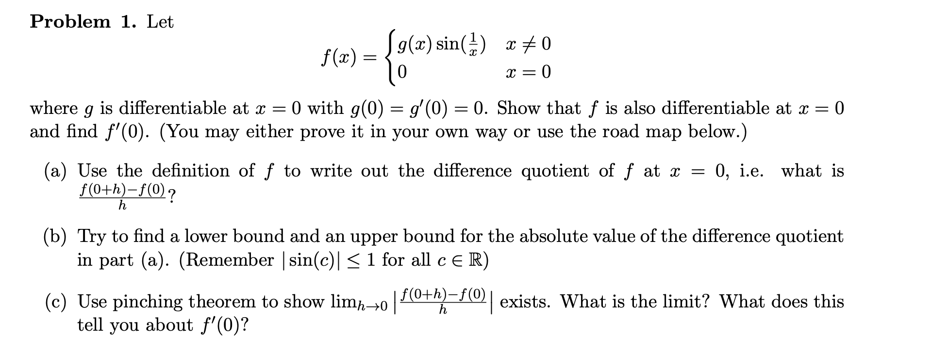 not sure how to do "a" Problem 1. Let 1 _ 9(3)