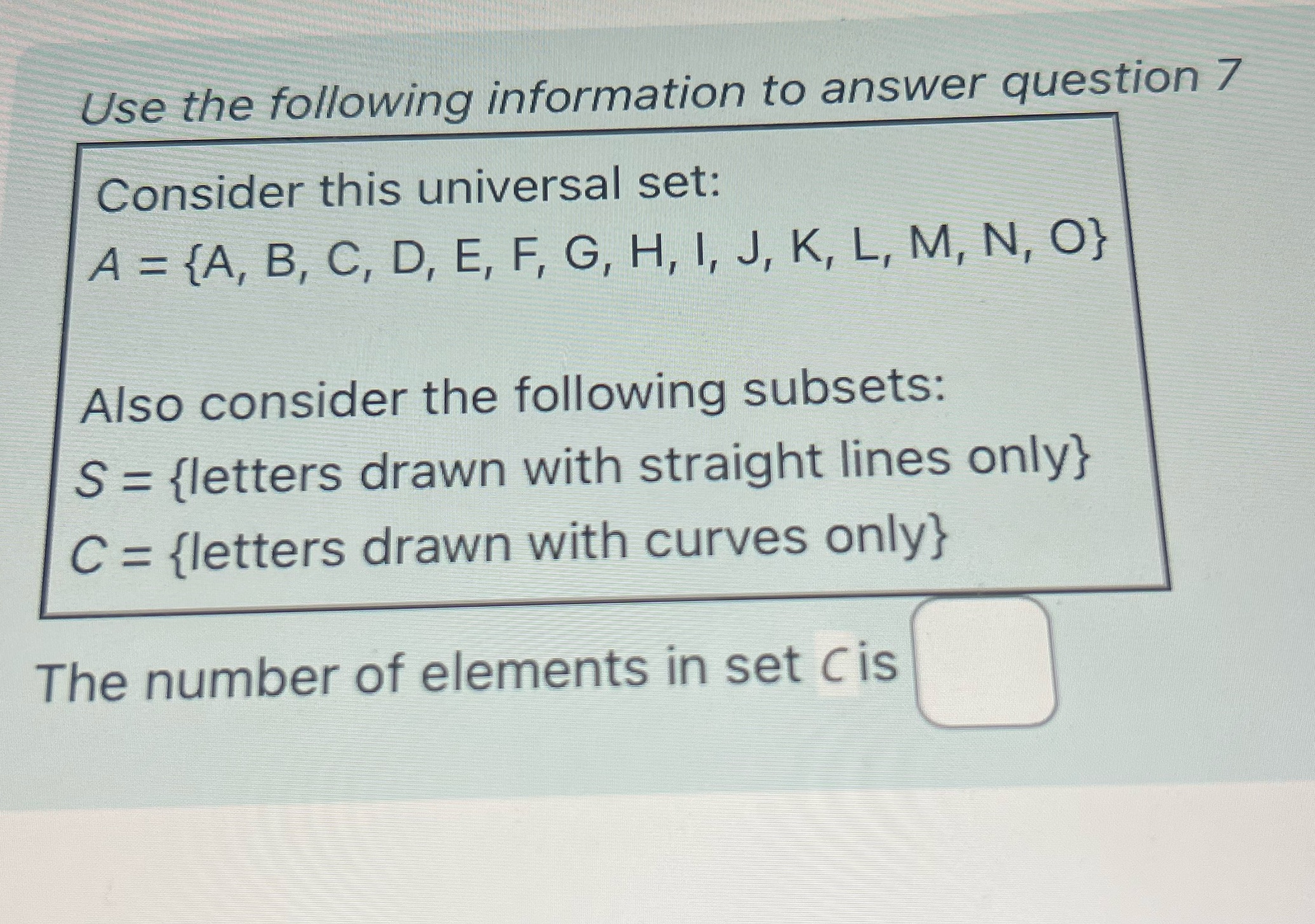 Answer for this question please ? Use the following information to answer