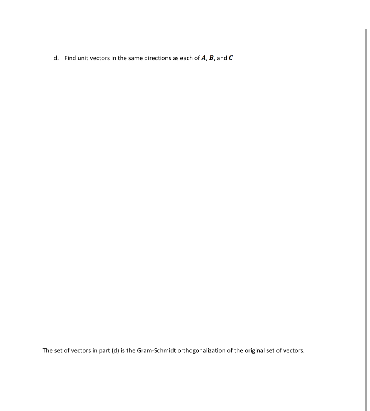 orthogonalization to find an orthogonal set of vectors with the same span
