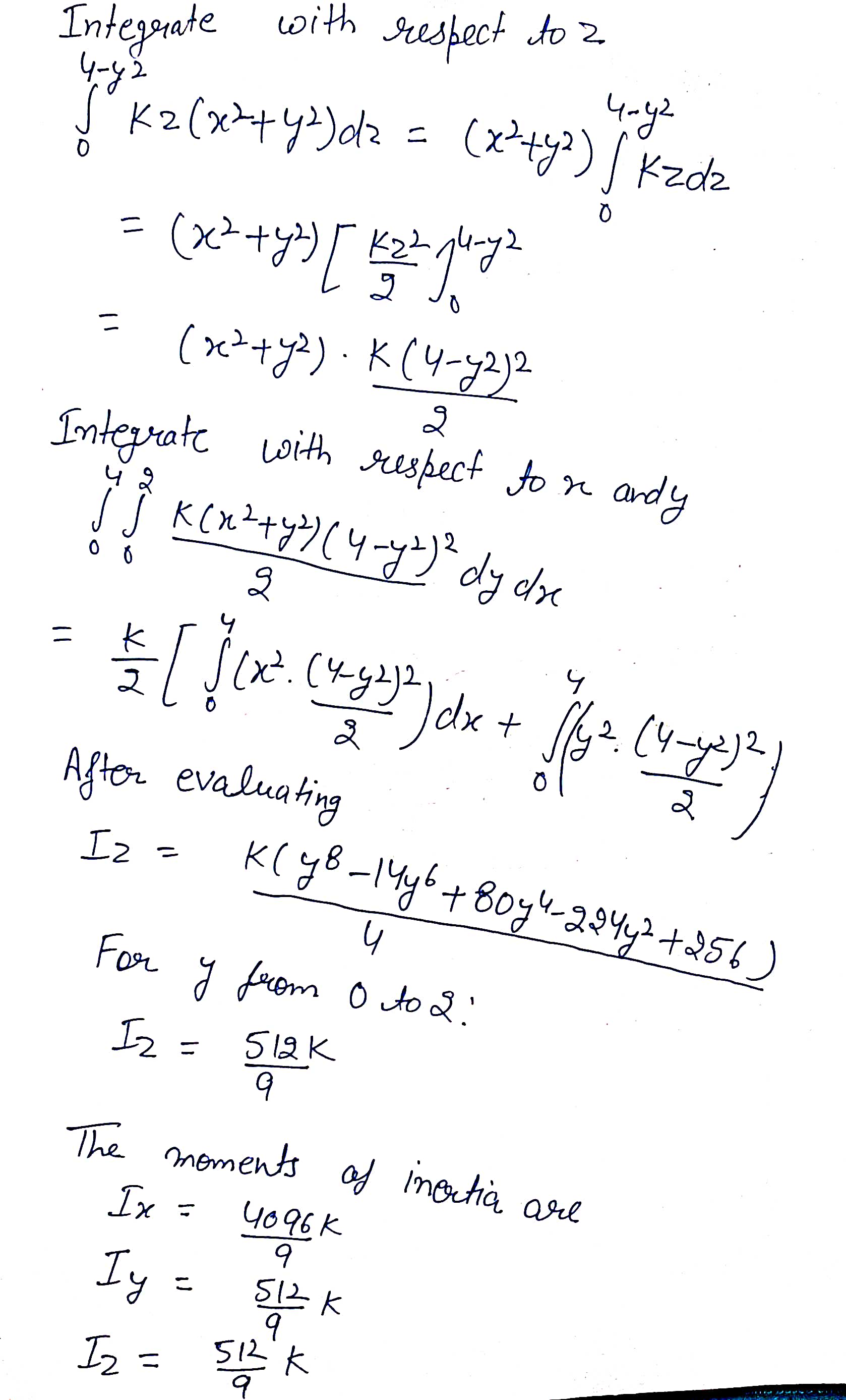 For Ix In = SSS P ( y 2 + 2 2