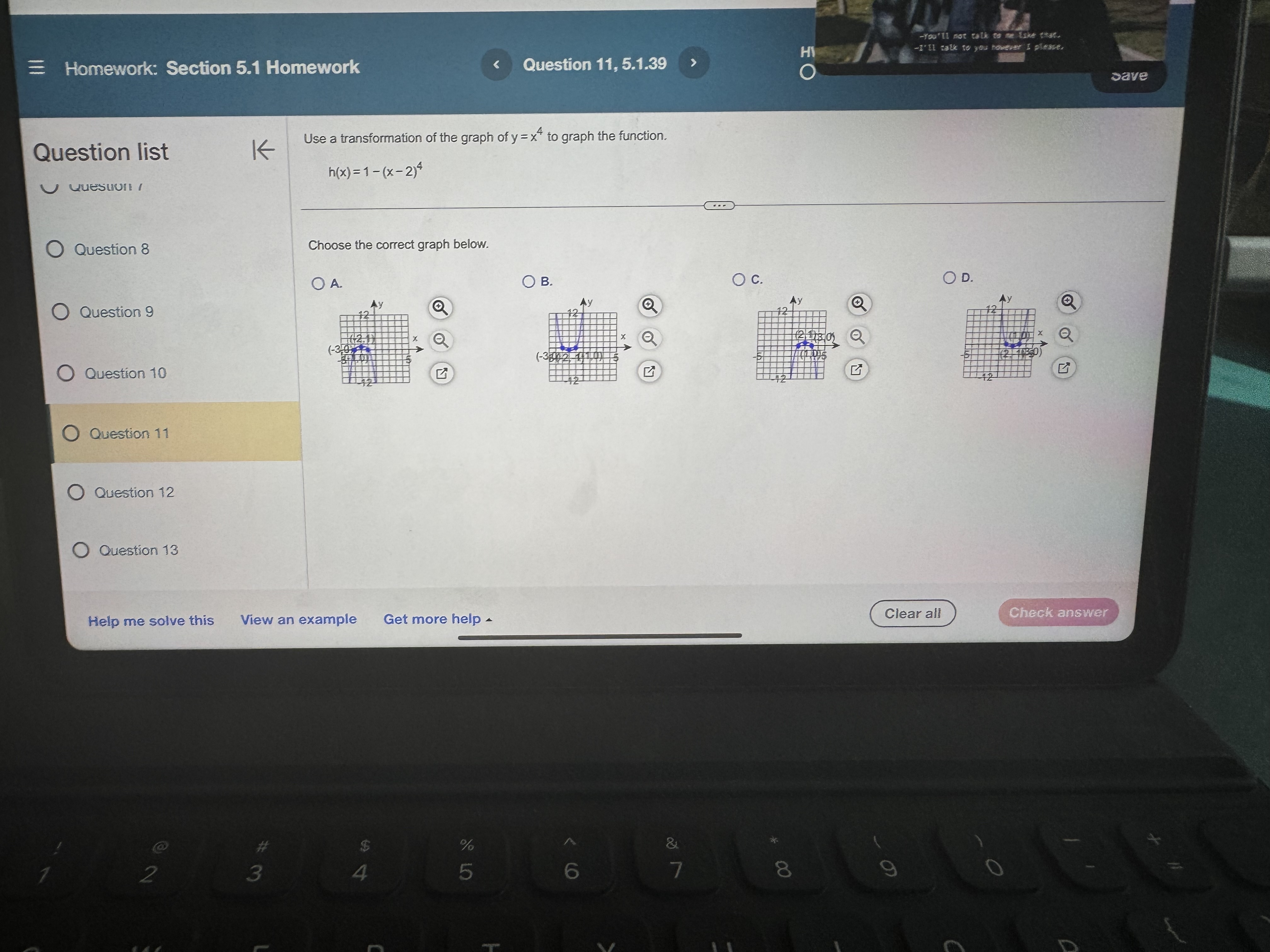 integer or a fraction.) O C. It is not a polynomial because