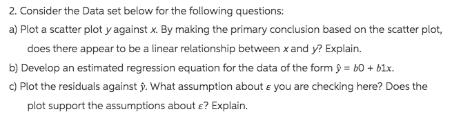 Needing help with the minitab steps. The data below is for question
