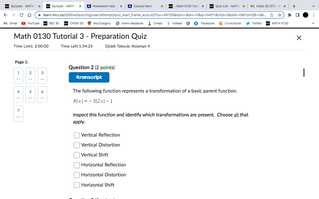  D21 Quizzes - MATH C X D21 Quizzes - MATH (