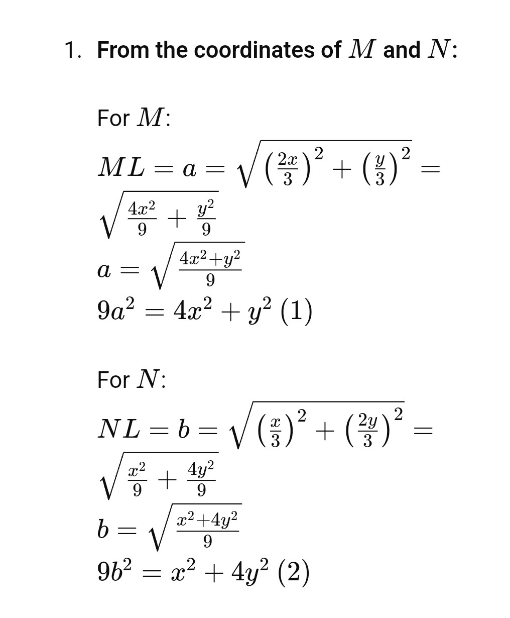 hypotenuse JK. If ML = a and NL = b, find the