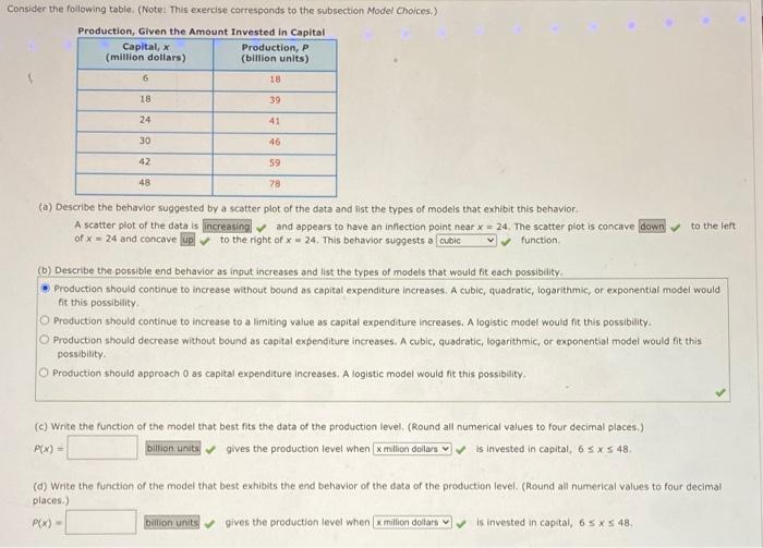 Need only c&d Consider the following table, (Note: This exercise corresponds to