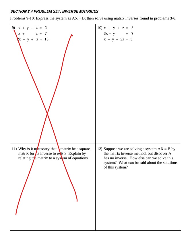 -4 2) 0 2 -4 2 3 13 -5 In problems 3-