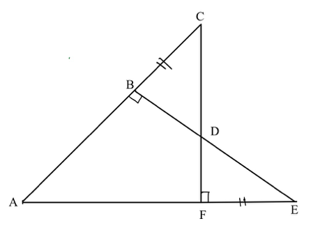 Initial Post:In the given figure, segment BC is congruent to segment EF