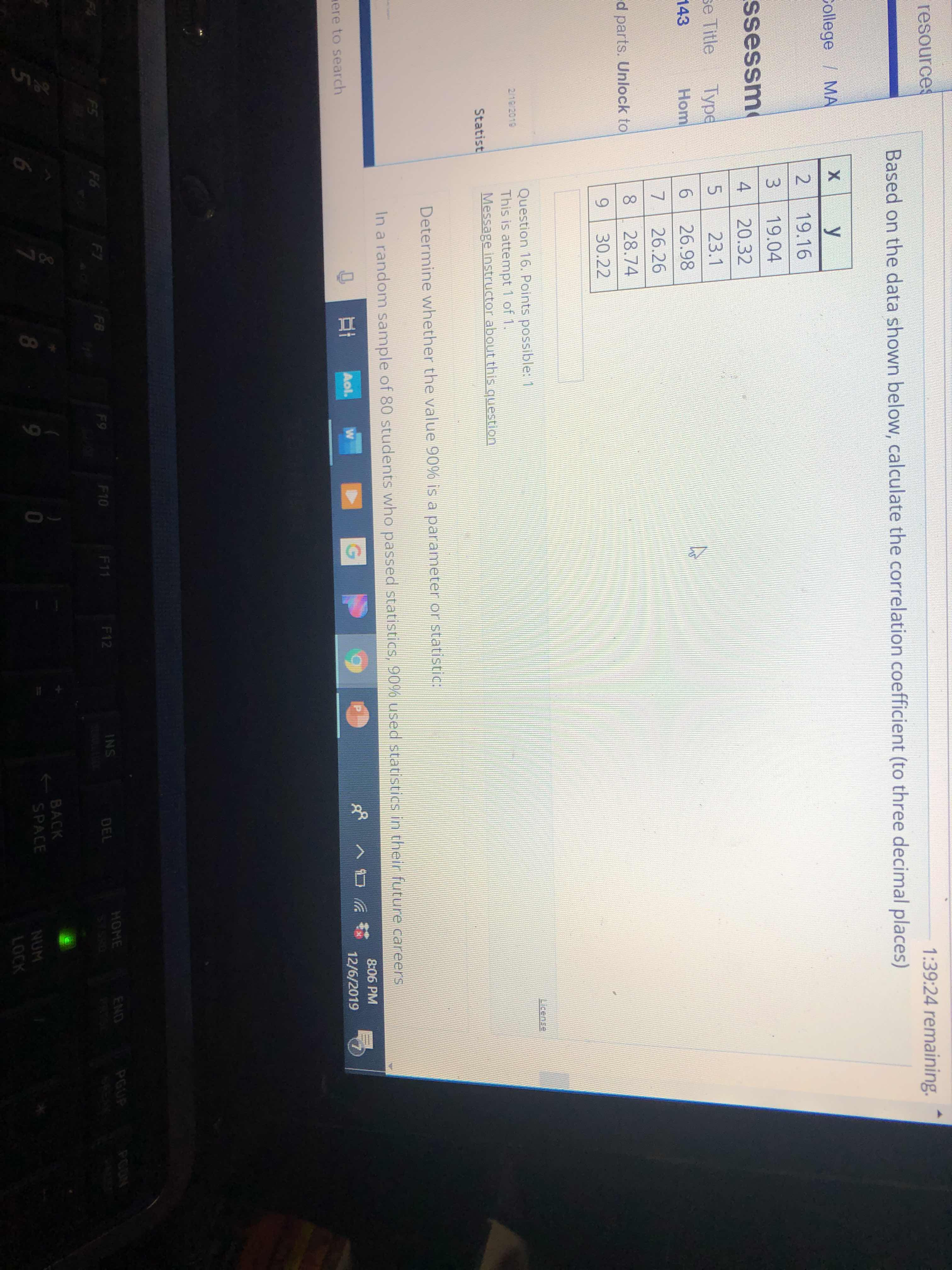 need help working this resources Based on the data shown below, calculate