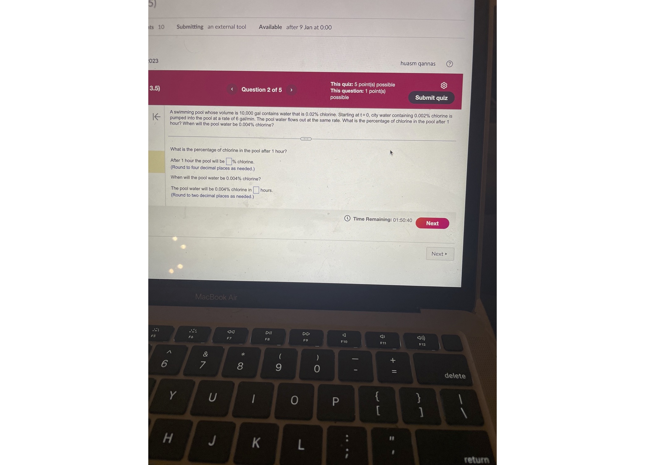  Its 10 Submitting an external tool Available after 9 Jan at