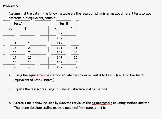 Stats question Problem 5 Assume that the data in the following table