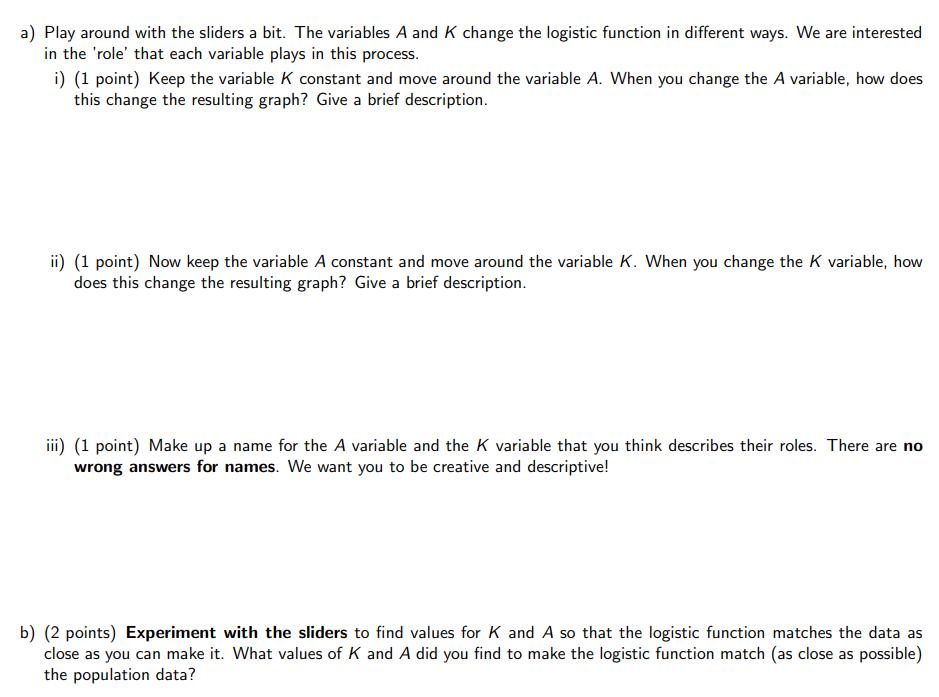 time as an input and gives the population size at that time