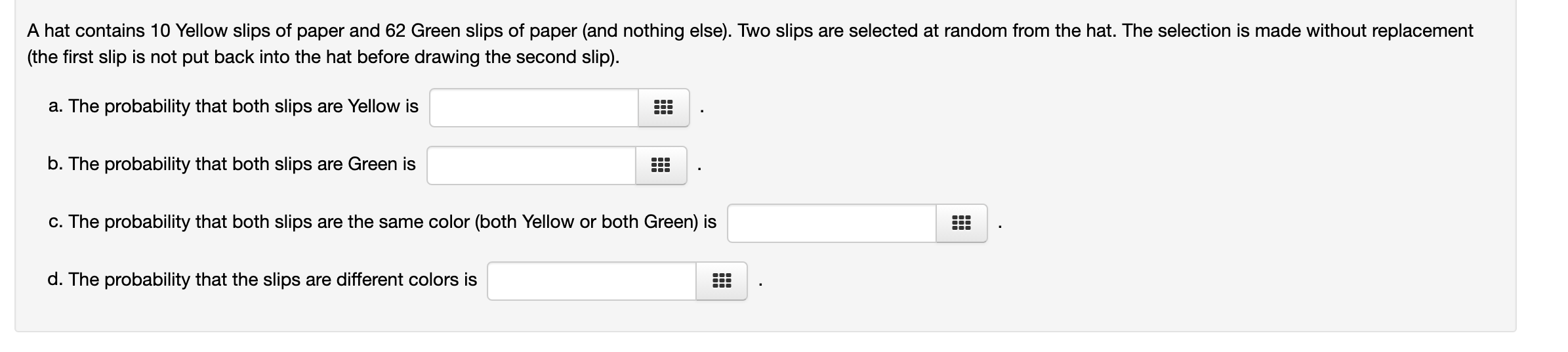 probability of a second event B. then the events A and B