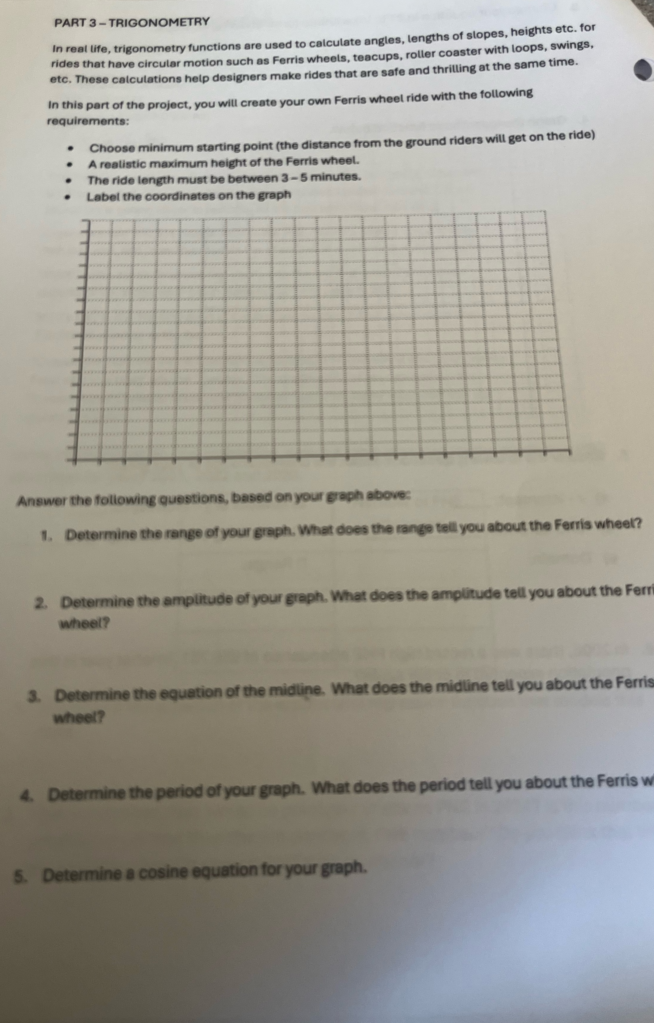 please help me with these questions PART 3 - TRIGONOMETRY In real