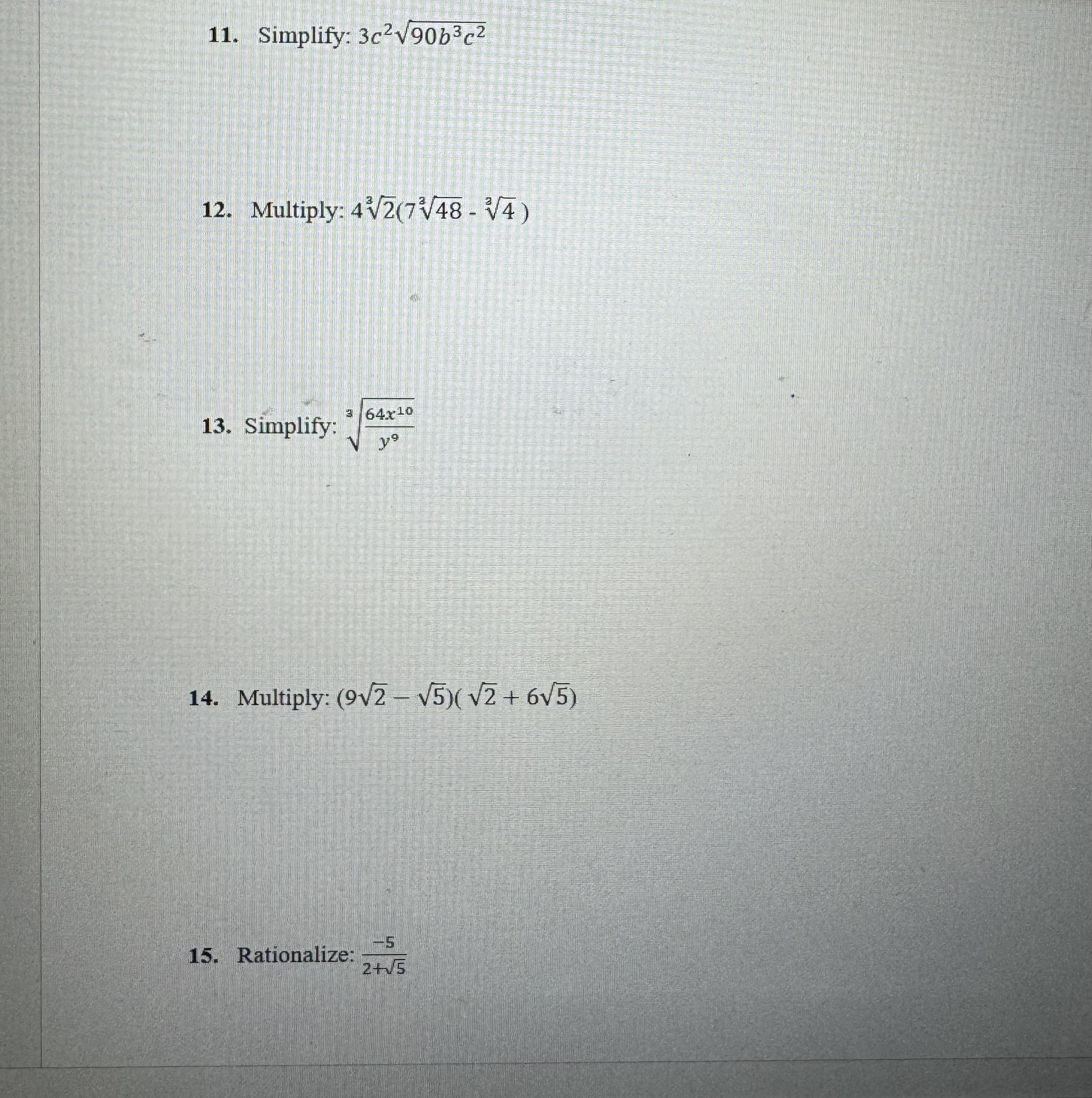 4 -5x a) d) Vx+8 b) x2+x 30 C) T x2 +25