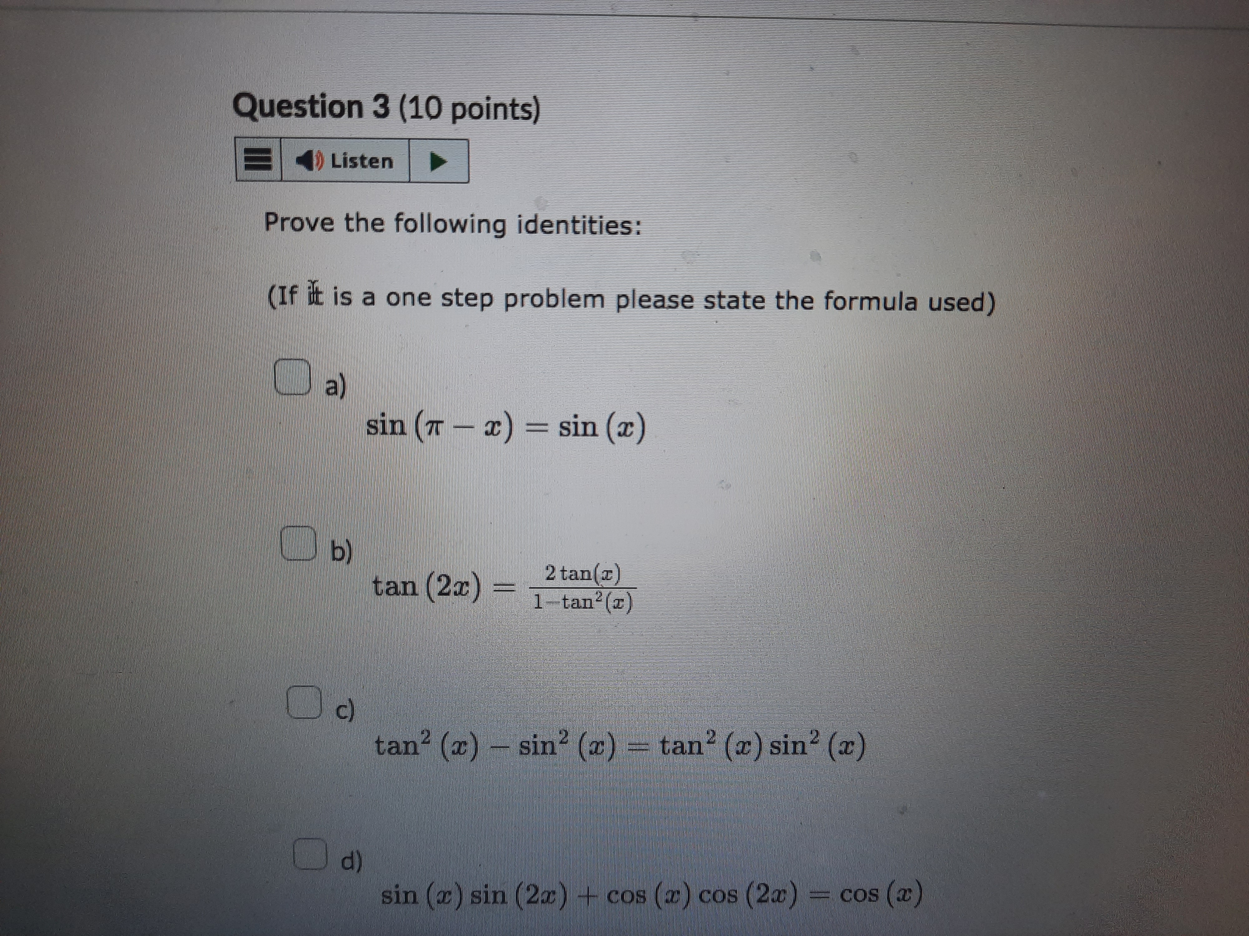 Find all solutions for tan (x) = -V3. b) If sin (z)