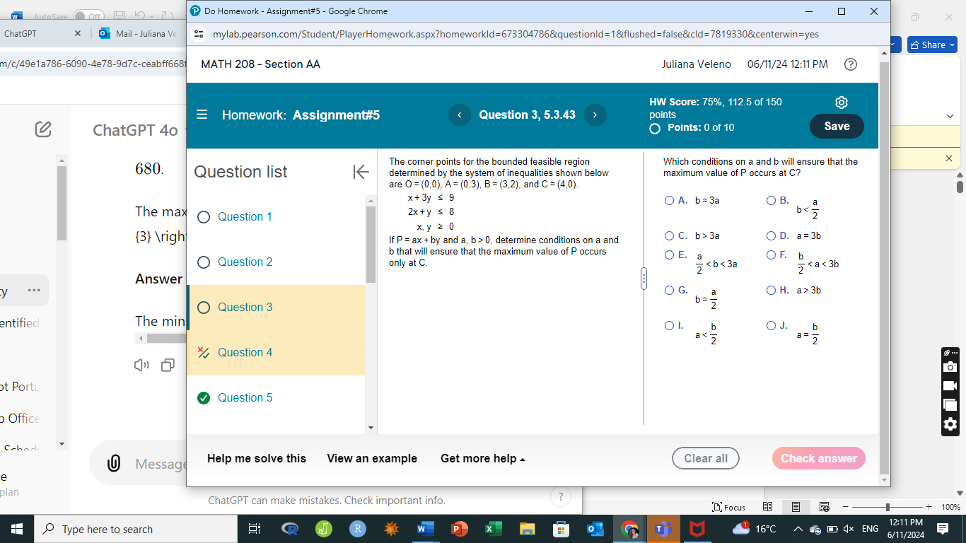 mylab.pearson.com/Student/PlayerHomework.aspx?homeworkld=673304786&questionld=1&flushed=false&cld=7819330&centerwin=yes Share m/c/49e1a786-6090-4e78-9d7c-ceabff6681 MATH 208 - Section AA Juliana Veleno 06/11/24 12:11