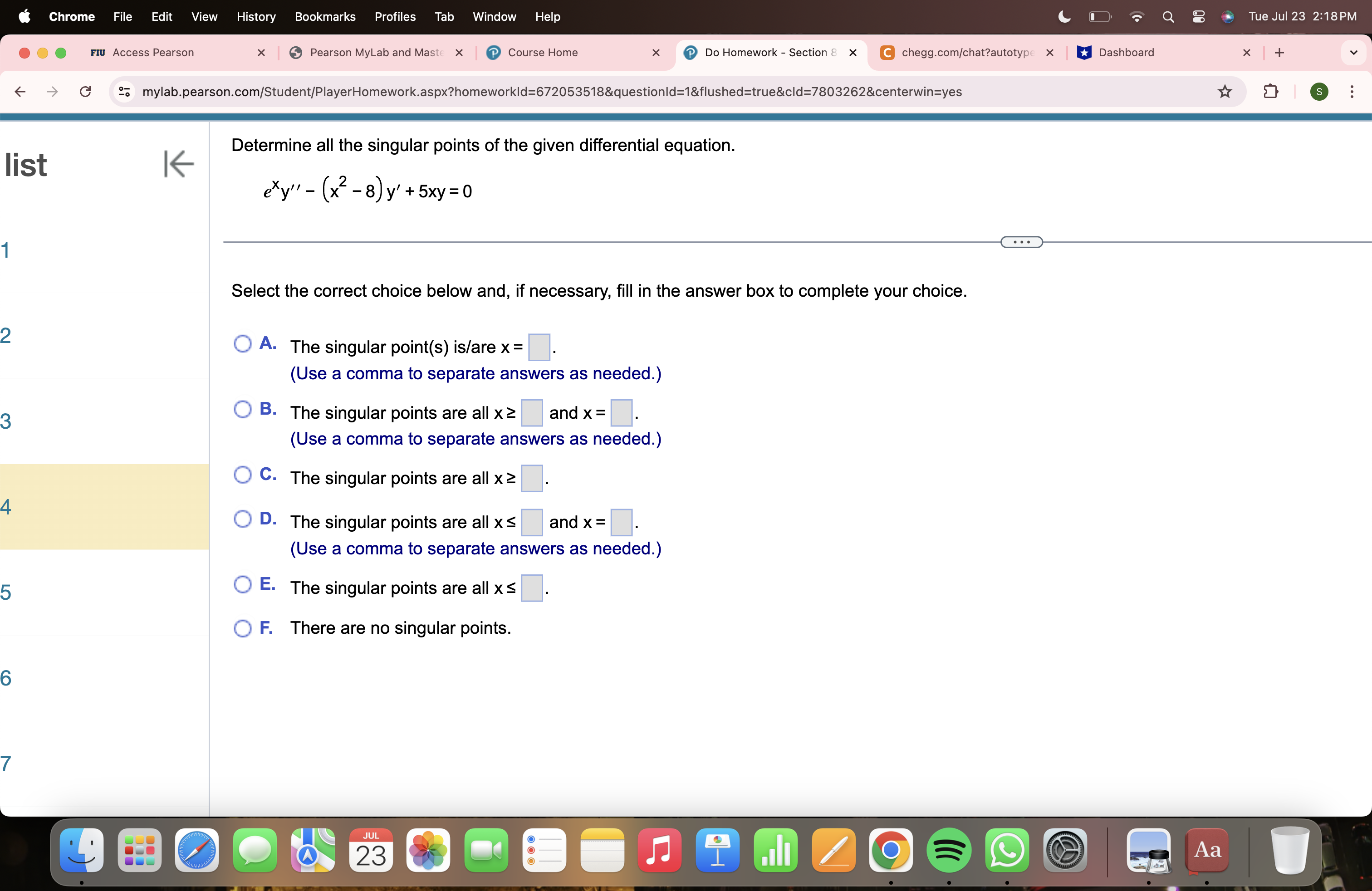 Tue Jul 23 2:17 PM FIU Access Pearson X 5 Pearson MyLab