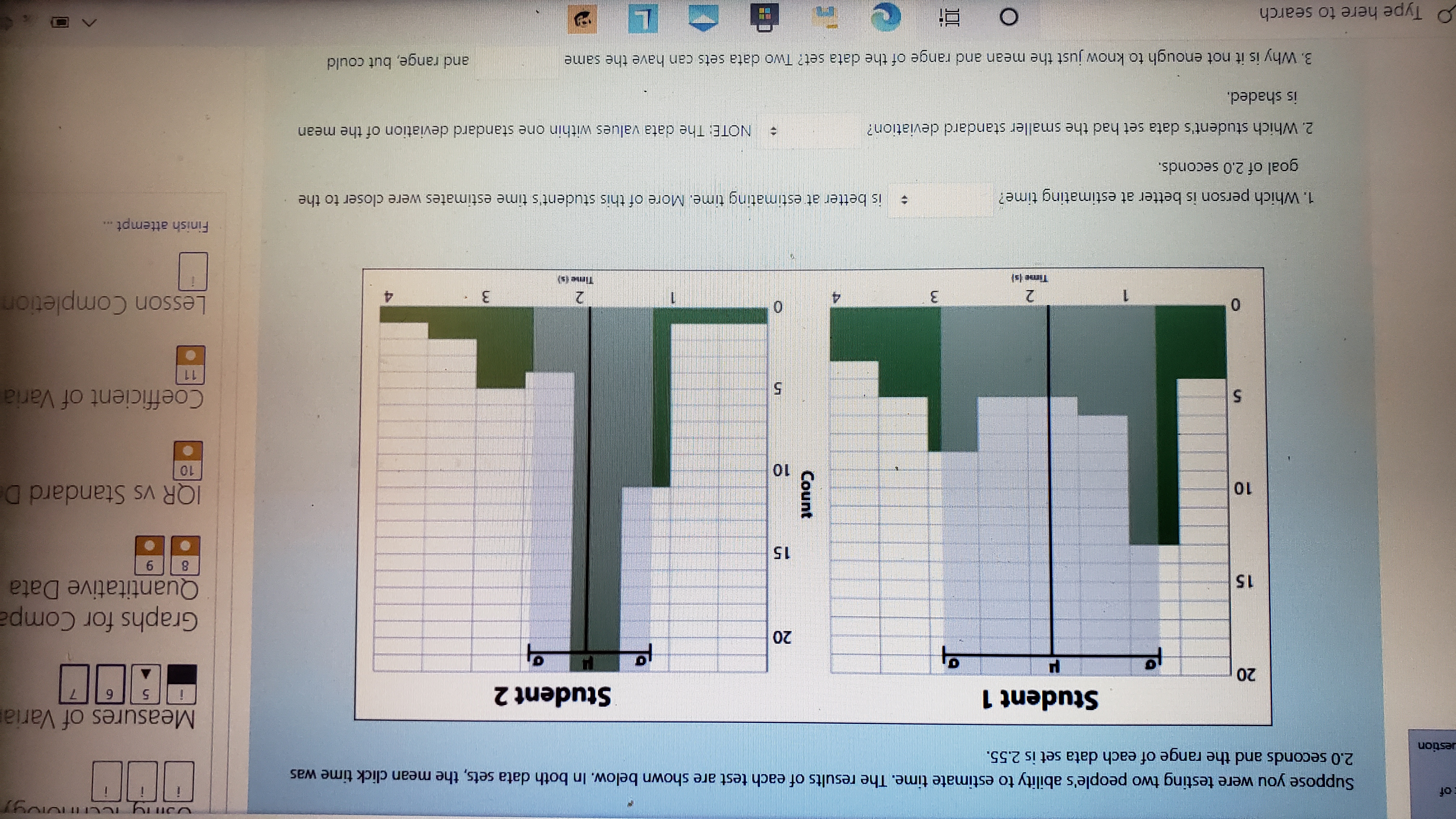2020 (Harward) / Unit 3 / Lesson 3.3: Measures of Variability Measures