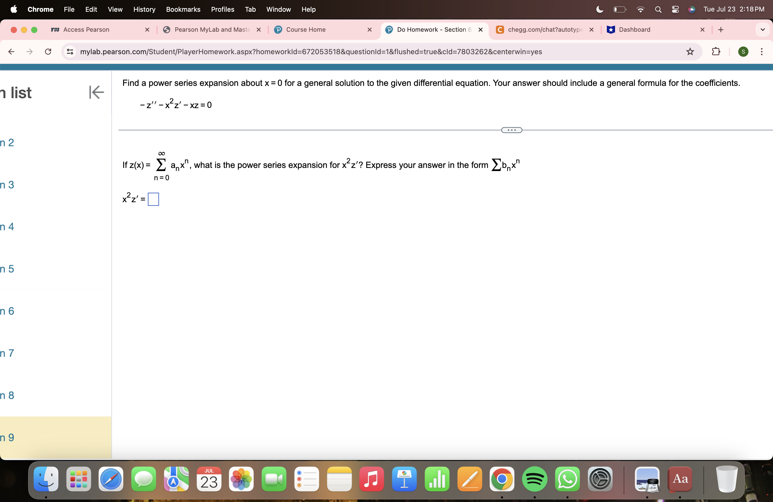 X C chegg.com/chat?autotype x Dashboard X + C 20 mylab.pearson.com/Student/PlayerHomework.aspx?homeworkld=672053518&questionld=1&flushed=true&cld=7803262¢erwin=yes 57 S