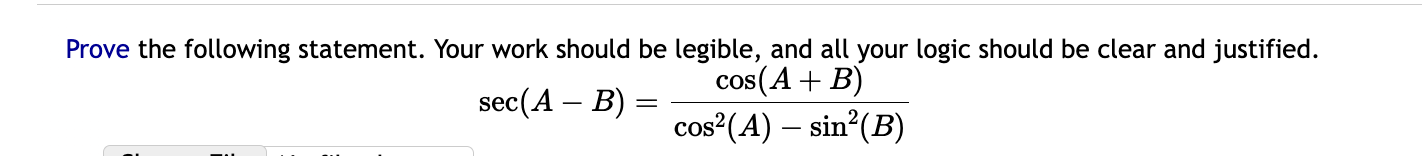 COS = 12Use an addition or subtraction formula to write the expression