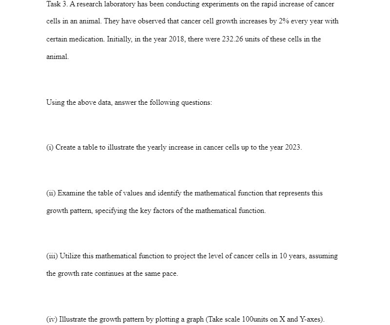  Task 3. A research laboratory has been conducting experiments on the