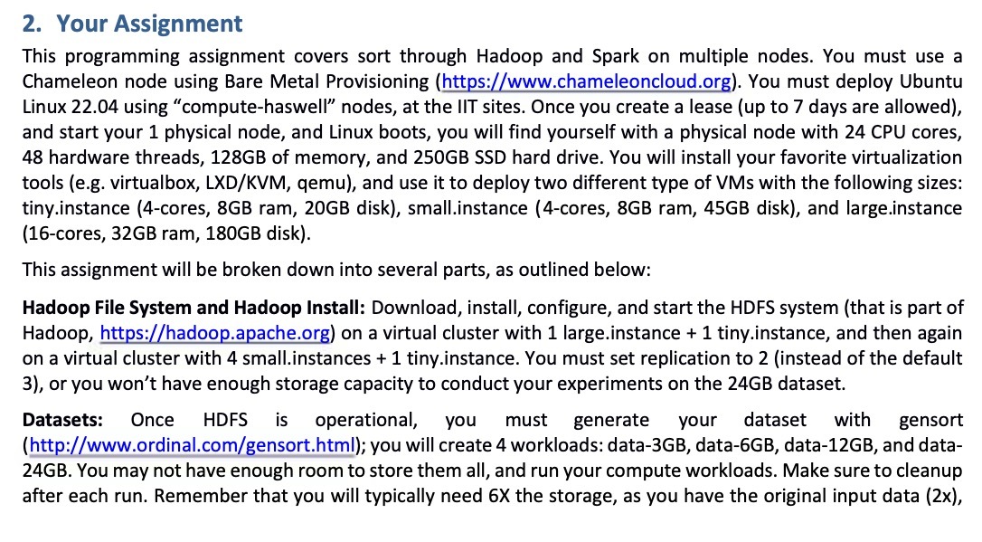  2. Your Assignment This programming assignment covers sort through Hadoop and