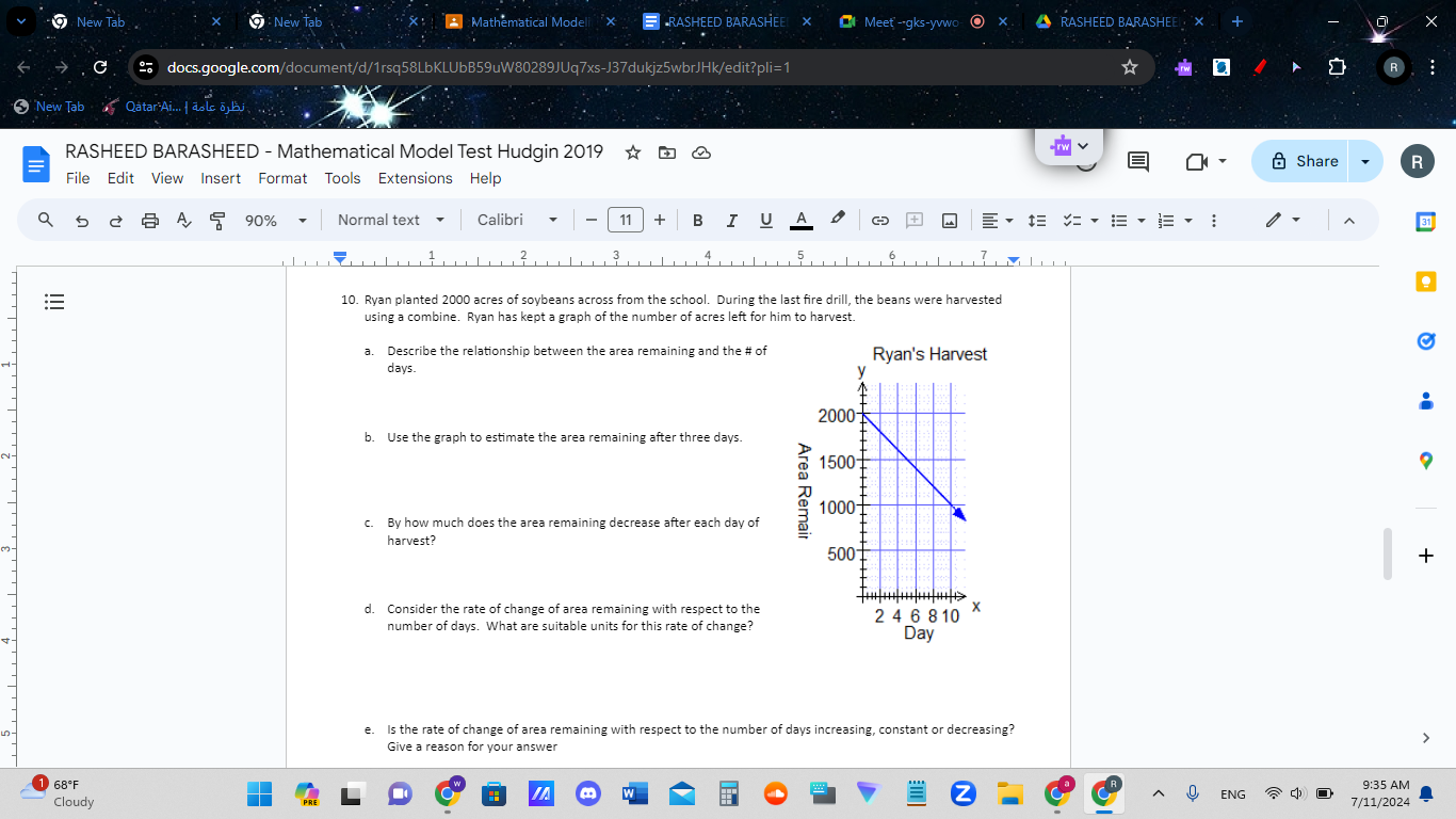New Tab 9: New Tab Mathematical Model EX RASHEED BARASHEE X