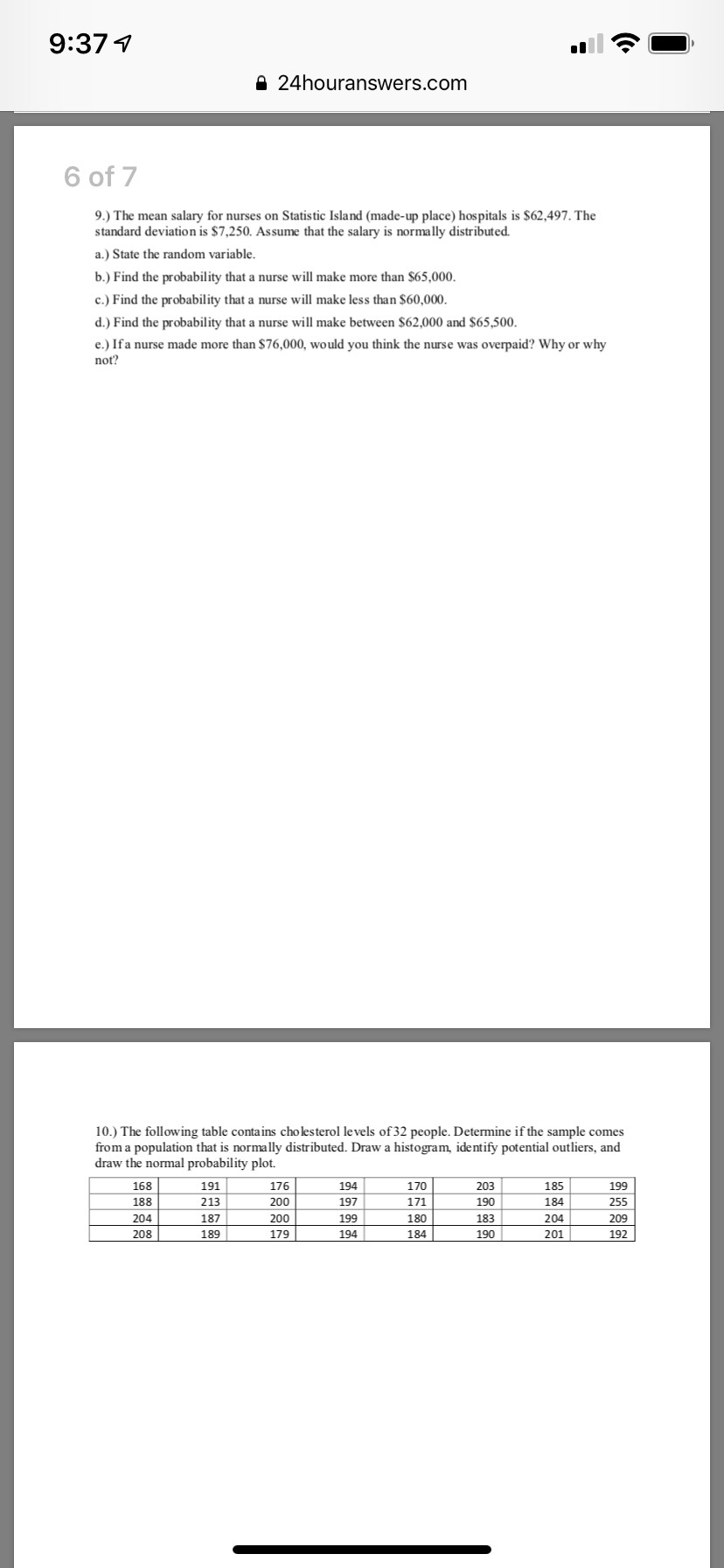 hello everyone, would like some help with this please 9:374 24houranswers.com 6