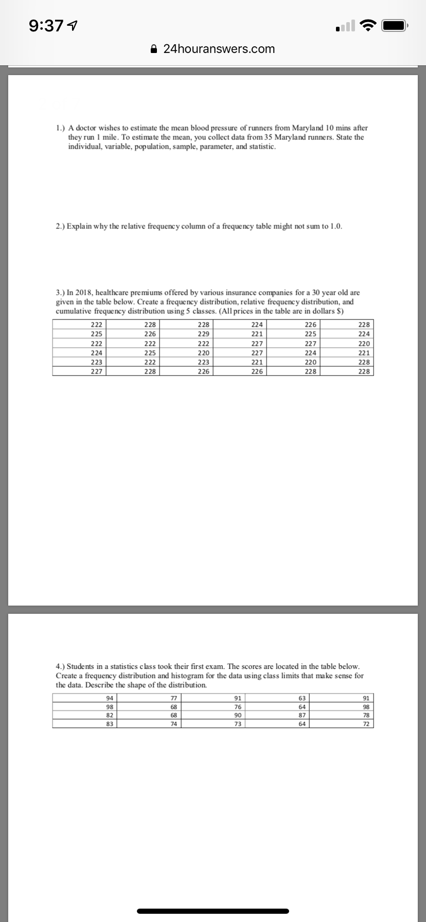 place) hospitals is $62,497. The standard deviation is $7,250. Assume that the