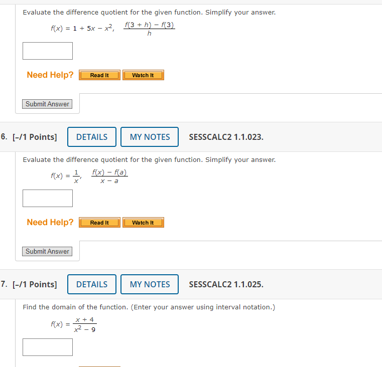 If it is not a function, enter DNE in all blanks.) range