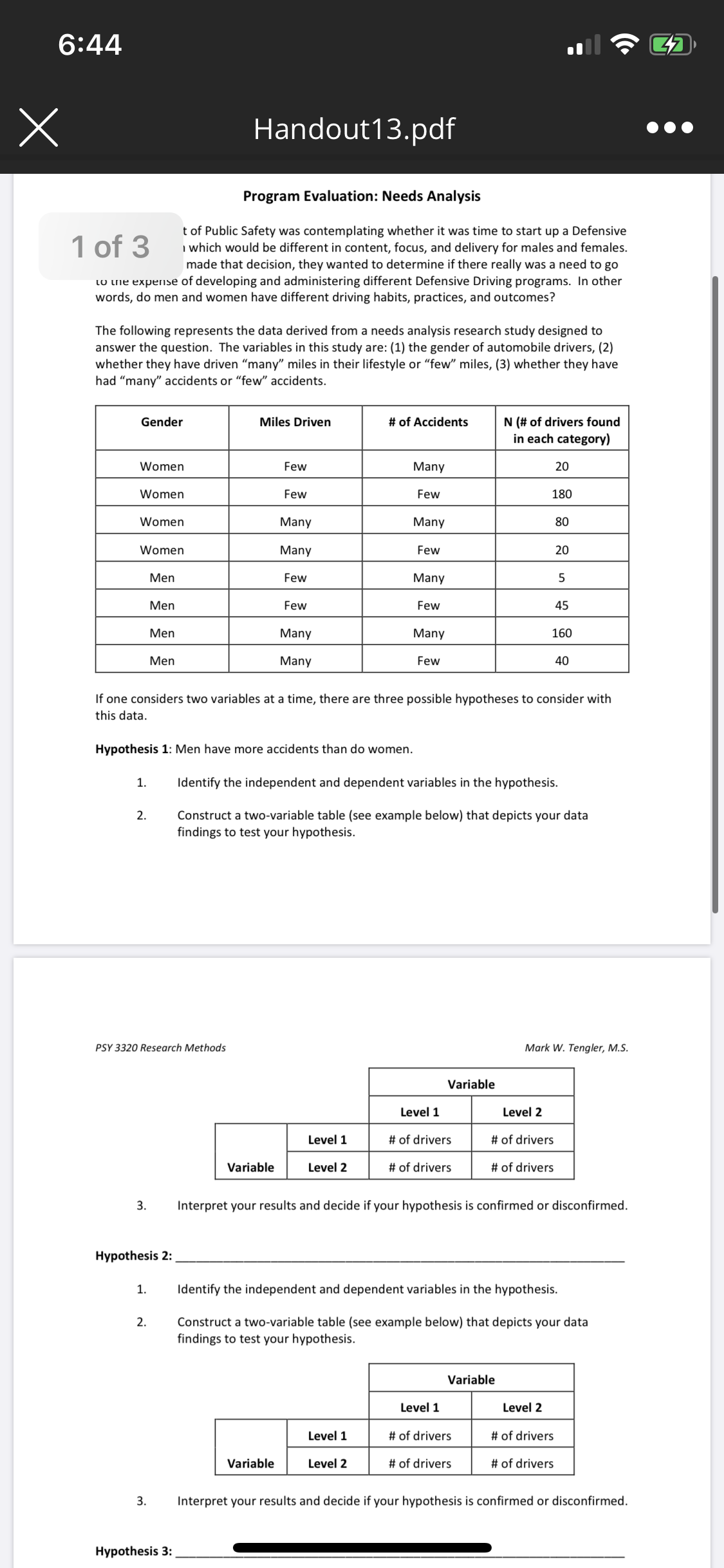 # of drivers # of drivers Interpret your results and decide if