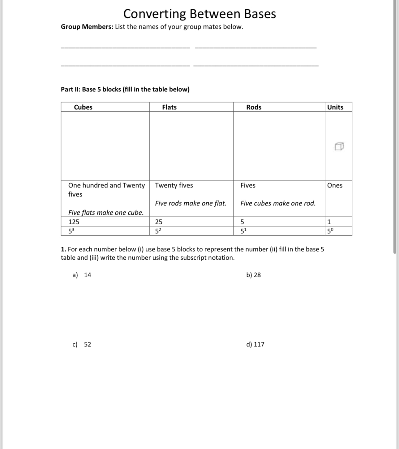 semicircle. Opening Question: Suppose instead of base 10 blocks we wanted to