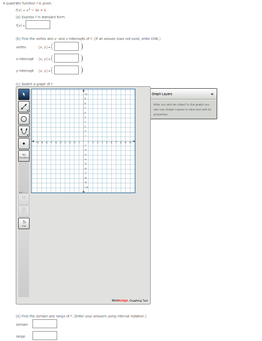  A quadratic function / is given. (x) - x - 4x