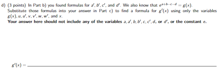 those formulas into your answer in Part ) to find a formula