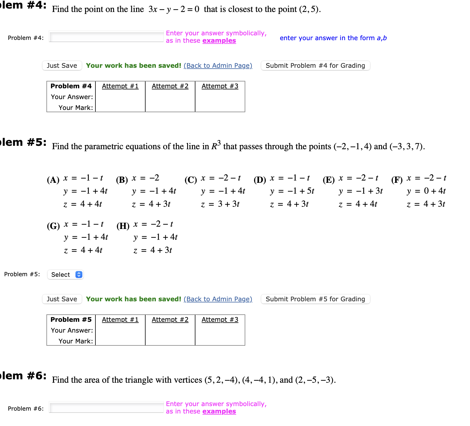 P be the point (3, 2, -6). Suppose that the point P0(4,