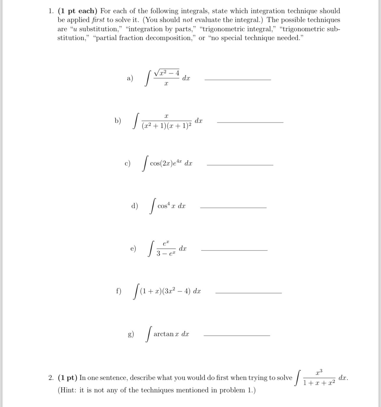 out the partial fraction decomposition of the following rational function. For this