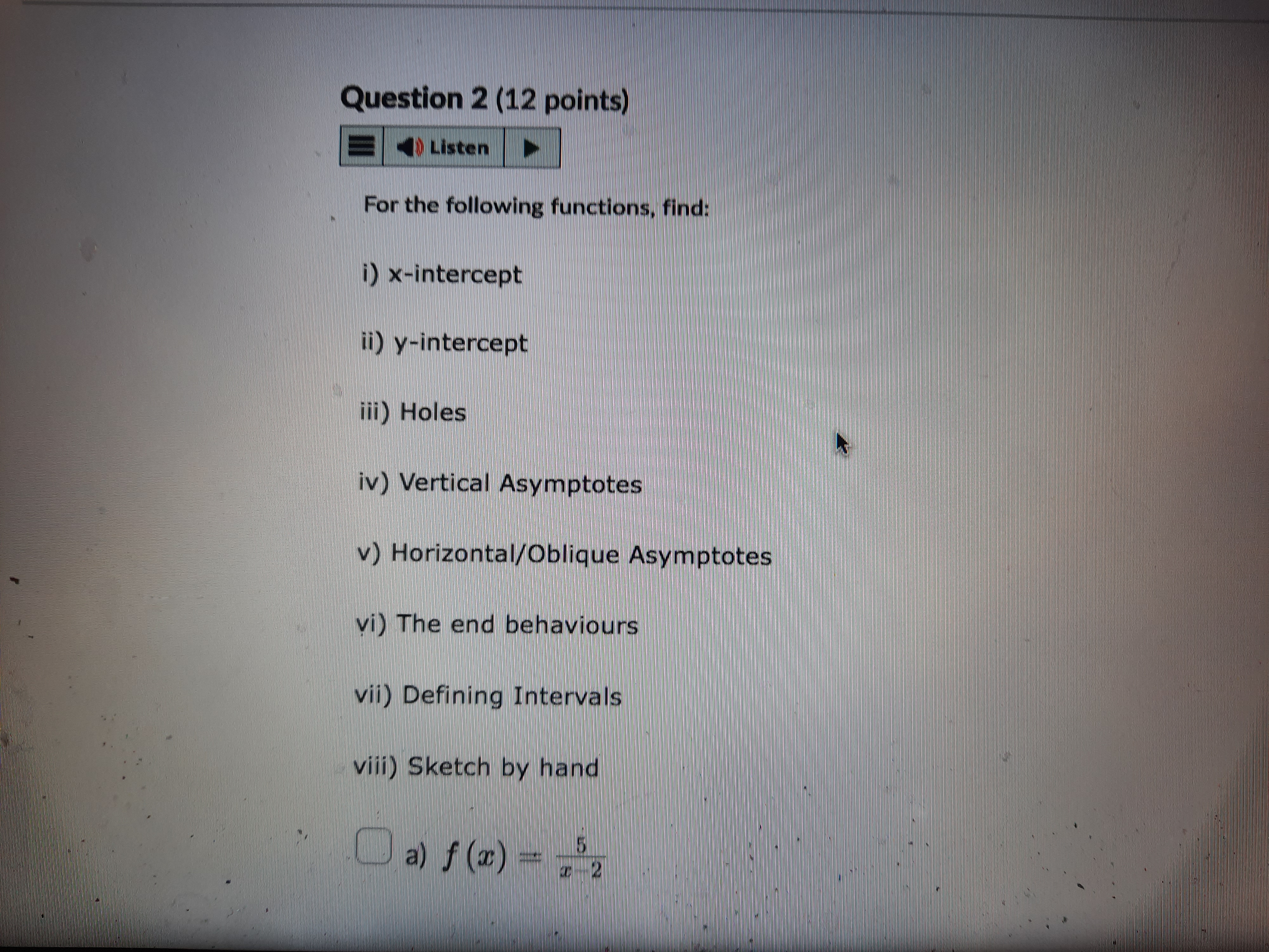a rational function? b) How is it different from a polynomial? c)