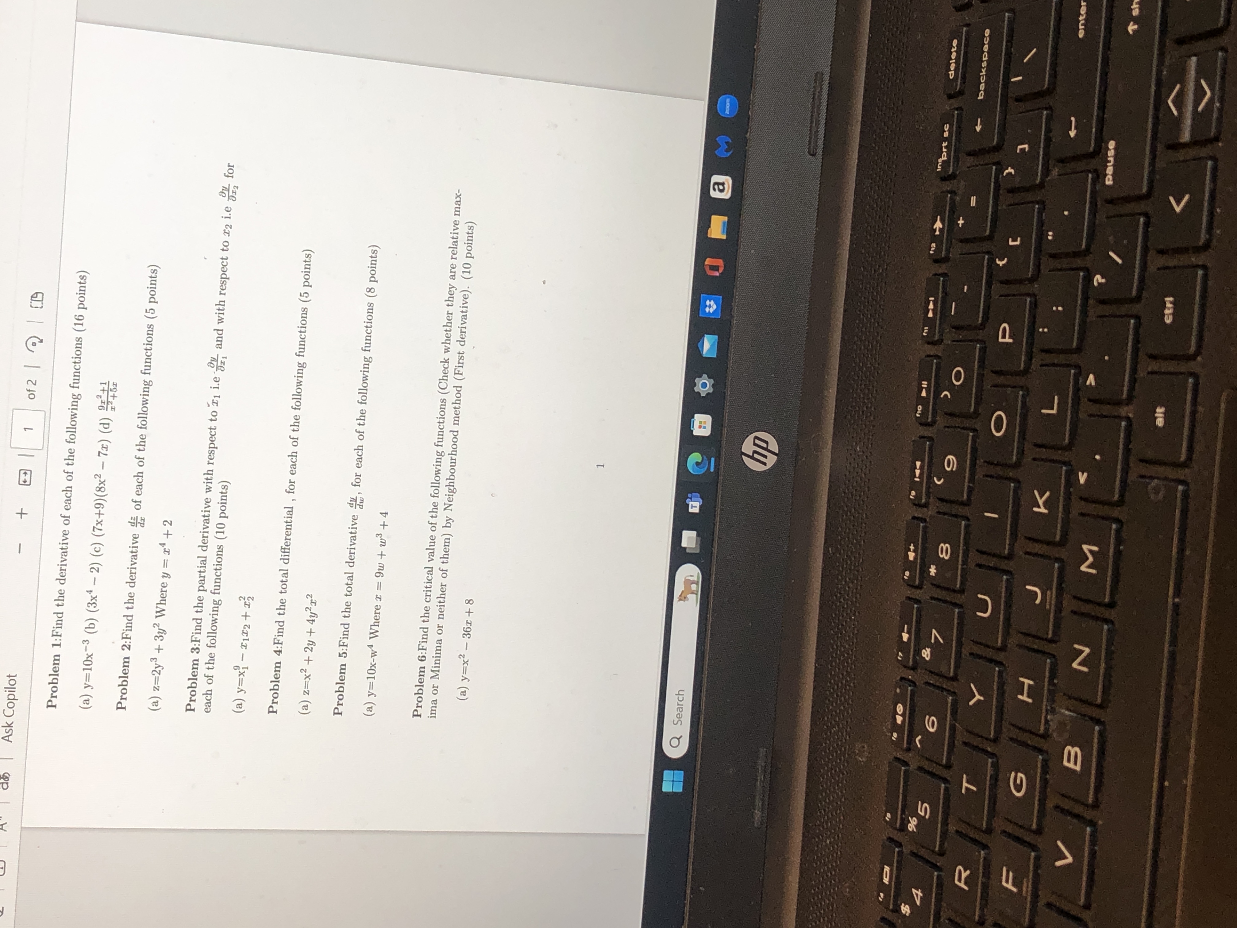  Ask Copilot + 1 of 2 | | ED Problem 1:Find