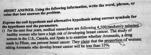 value that best answers the problems. \f\f