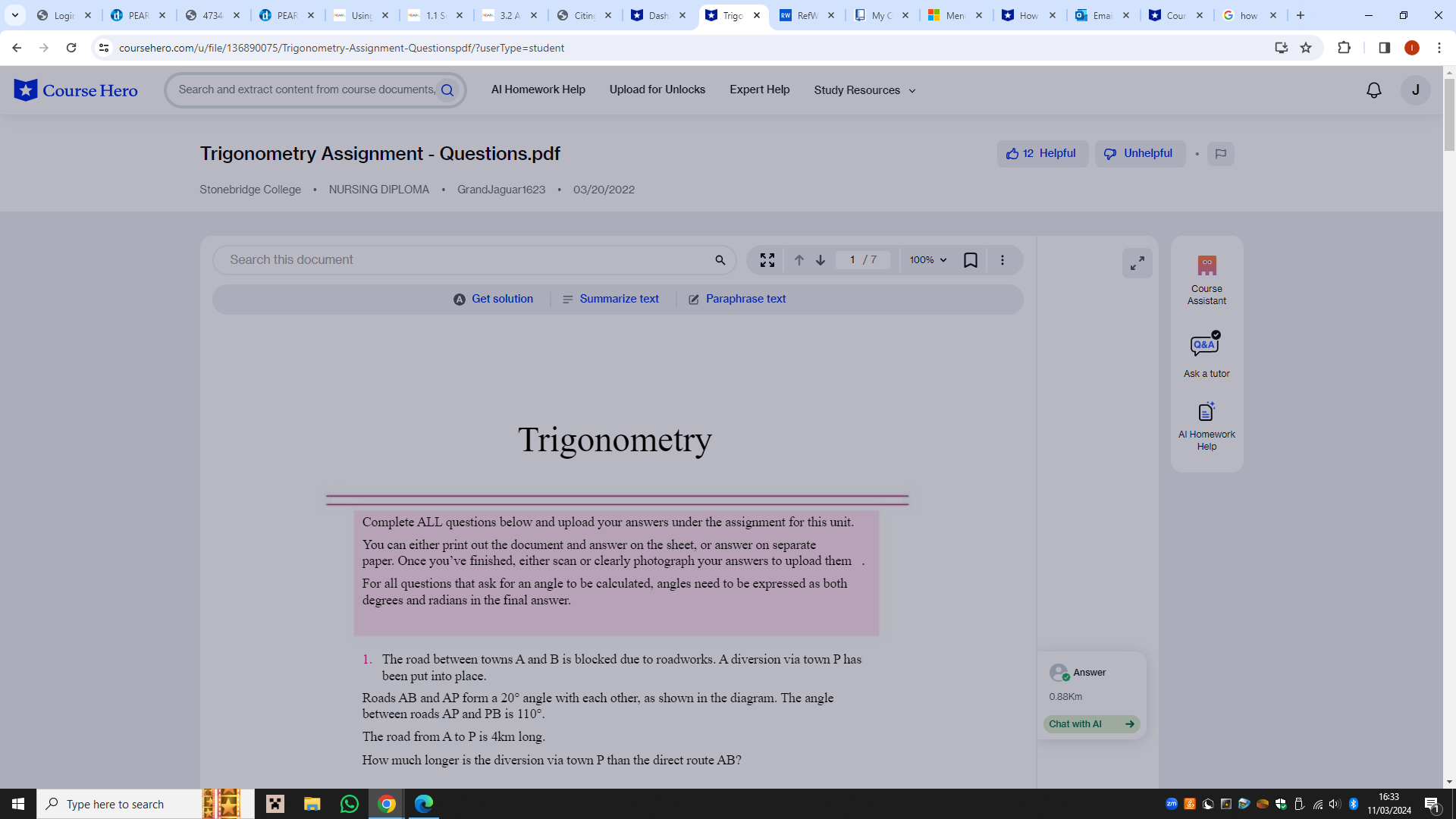 This is what i am seeing when accessing this course in my